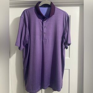 Greyson Purple Patterned Polo Shirt